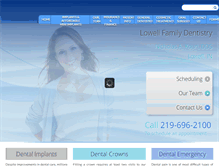 Tablet Screenshot of lowellfamilydentistry.com